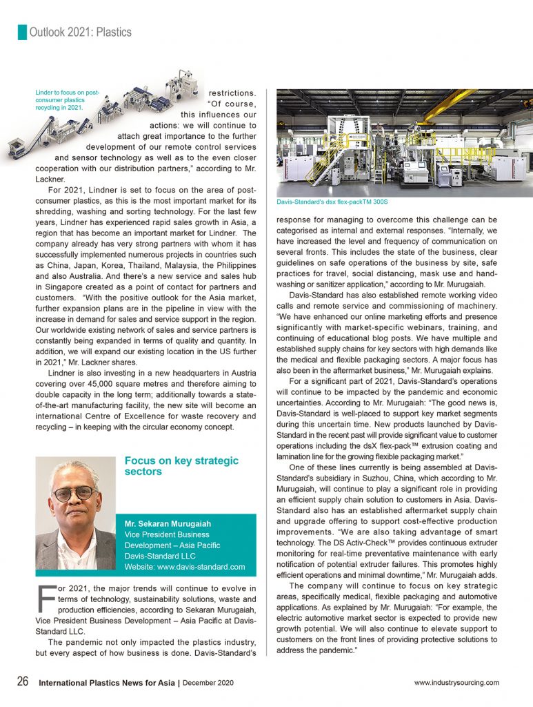 Interview with International Plastics News Asia & Sekaran Murugaiah