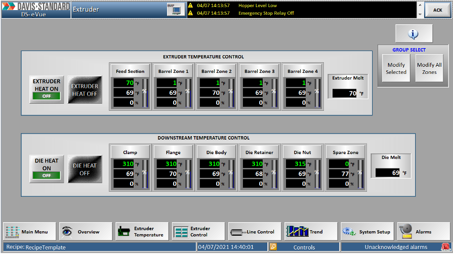 Basic Extruder Control Functionality - Part II - Davis-Standard